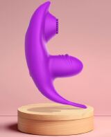 VIBRADOR DE CALCINHA COM APP E ESTIMULAÇÃO - ROXO