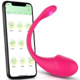 VIBRADOR DE CASAL COM APP EM FORMATO DE GLANDE