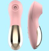 ESTIMULADOR CLITORIANO COM ONDAS DE PRESSÃO ROSA