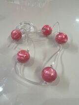 BOLINHAS TAILANDESAS - PEQUENAS PINK METÁLICO