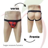 JOCKSTRAP MARIZA XADREZ VERMELHO