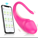 VIBRADOR DE CASAL COM APP EM FORMATO DE GLANDE