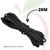 CORDA SINTÉTICA 20 METROS - ST20 PRETO