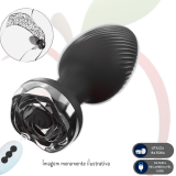 PLUG ANAL EM FORMATO DE FLOR COM VIBRAÇÃO