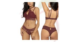 CONJUNTO COM BOJO E RENDA SENSUALE - TAM. M