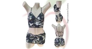 CONJUNTO TOP E SAIA - MILITAR