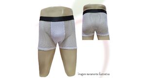 CUECA BOXER ARRASTÃO - BRANCA - TAMANHO M