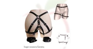 HARNESS DE CINTURA COM ALGEMAS - PRETO -  O FRUTO