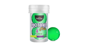 HOT BALL PLUS SHOCK - SENSAÇÃO DE VIBRAÇÃO - 02 UN.