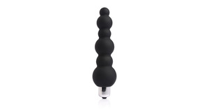 PLUG ANAL BEADS COM VIBRADOR - PRETO - DOM H1