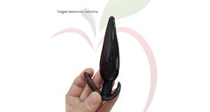 PLUG ANAL EM SILICONE - 10,5 CM X 2,5CM - PRETO