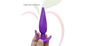 PLUG ANAL EM SILICONE - AP011 - 10,5 CM X 2,5CM - ROXO