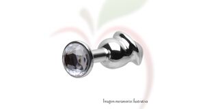 PLUG ANAL PÊNIS ABS COM PEDRA DIAMANTE