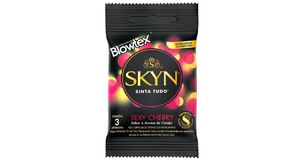 PRESERVATIVO SKYN SEXY CHERRY - SINTA TUDO - AROMA CEREJA