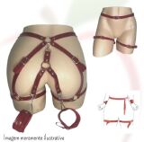 HARNESS DE CINTURA COM ALGEMAS VERMELHO