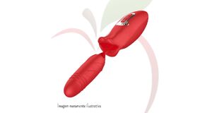 VIBRADOR DE BOCA COM PENETRADOR - VERMELHO